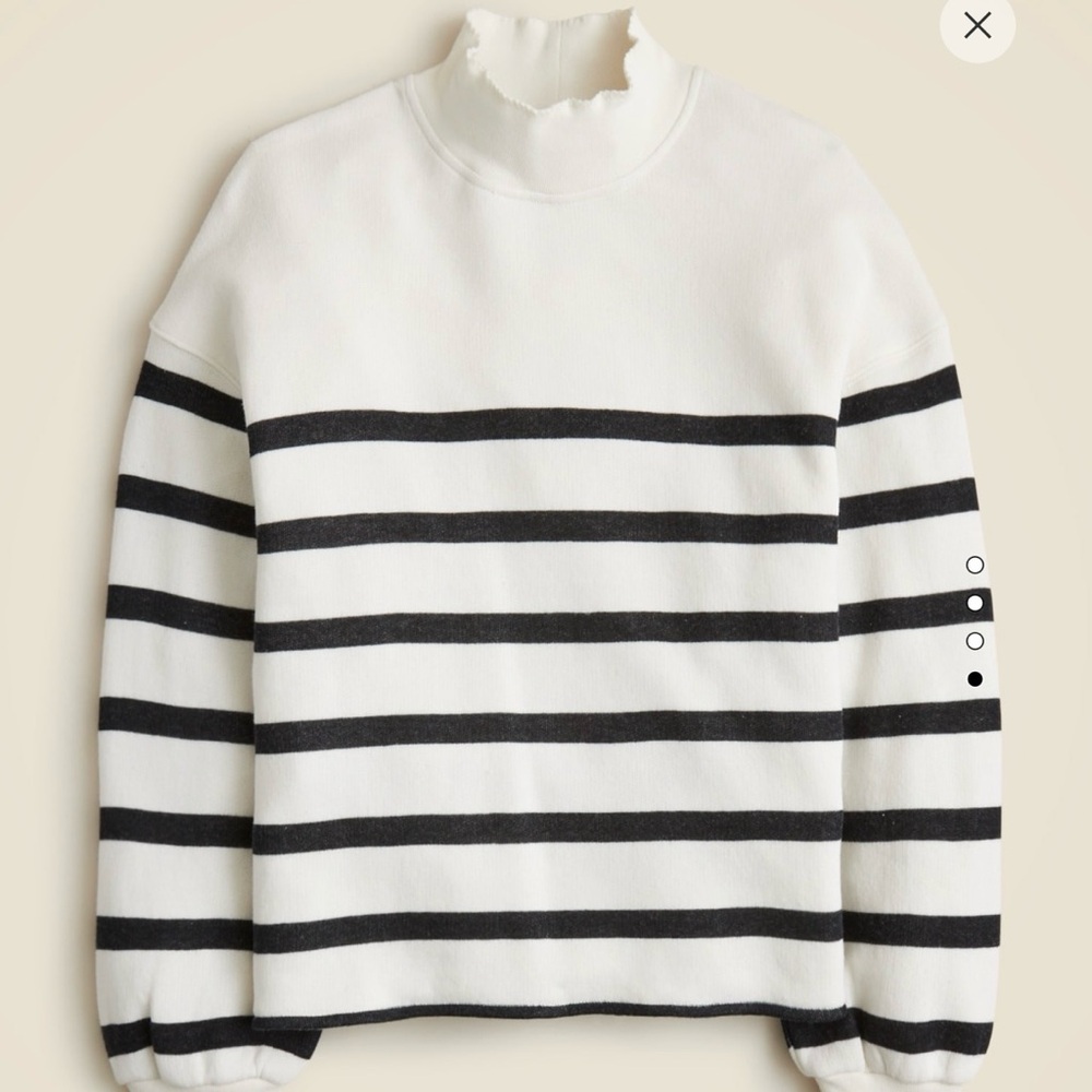 J. Crew Heritage terry mockneck sweatshirt in stripe